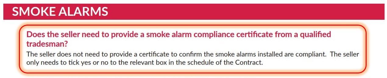 smoke alarm compliance certificate