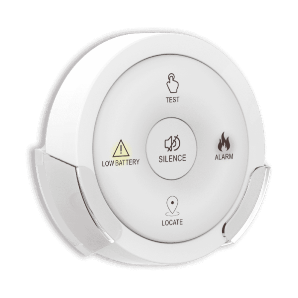 Emerald Planet Smoke Alarm Remote Control - Side Angle View